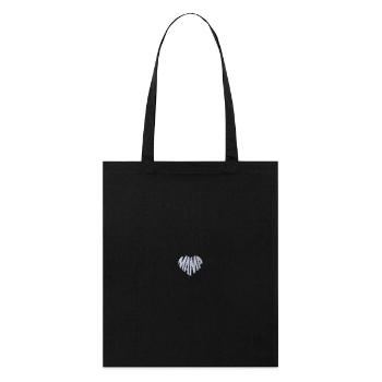 Mom Heart White Embroidered - Stanley/Stella Organic Tote Bag - black - Front