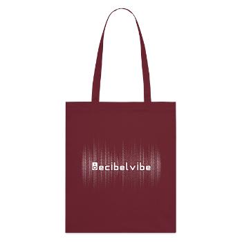 Decibelvibe - Derivate - L Wave1 Design - Stanley/Stella Bio-Stoffbeutel - Burgunderrot - Hinten