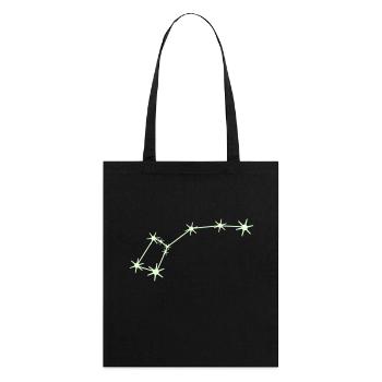 Sternbild Kleiner Bär / Wagen Konstellation - Stanley/Stella Bio-Stoffbeutel - Schwarz - Hinten
