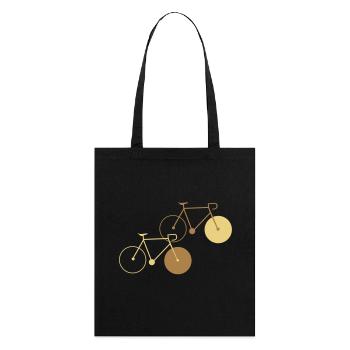 bike singlespeed fixie bicycle - Stanley/Stella Organic Tote Bag - black - Back
