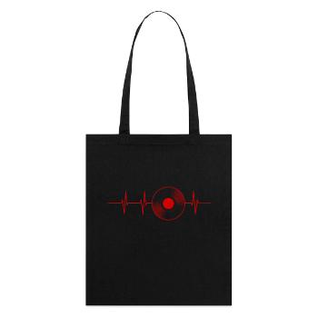 heart rate record lp red - Stanley/Stella Organic Tote Bag - black - Back