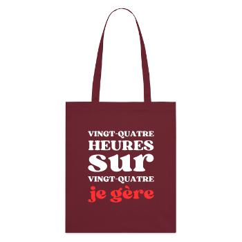 VINGT QUATRE 3 - Tote bag bio Stanley/Stella - bordeaux - Dos