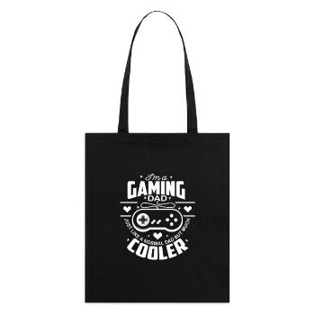 Gaming Dad Geschenk für Gamer Dad cool Shirt - Stanley/Stella Bio-Stoffbeutel - Schwarz - Hinten