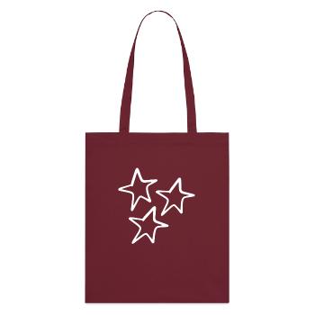 Stars - Stanley/Stella Organic Tote Bag - burgundy - Back