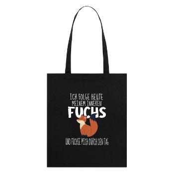 Lustige Fuchs Sprüche - Stanley/Stella Bio-Stoffbeutel - Schwarz - Hinten