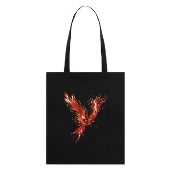 Burning Phoenix - Stanley/Stella Organic Tote Bag - black - Back