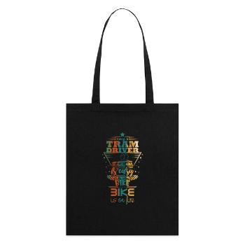 Tram driver saying - Stanley/Stella Organic Tote Bag - black - Back