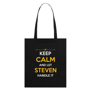 Steven Namen Geschenk - Stanley/Stella Bio-Stoffbeutel - Schwarz - Hinten