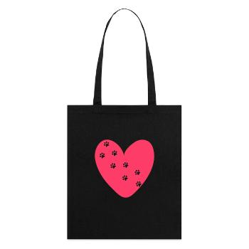 Cœur pattes - Tote bag bio Stanley/Stella - noir - Dos