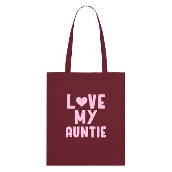 Auntie - Stanley/Stella Organic Tote Bag - burgundy - Back