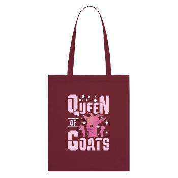Goat Queen - Stanley/Stella Organic Tote Bag - burgundy - Back