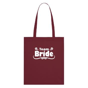 Team Bride - Stanley/Stella Bio-Stoffbeutel - Burgunderrot - Hinten