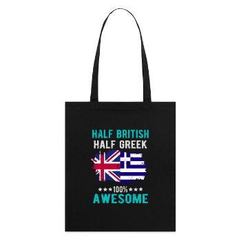 Moitié britannique moitié grecque - Tote bag bio Stanley/Stella - noir - Dos