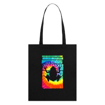 Frog Hippie Tie Dye - Stanley/Stella Bio-Stoffbeutel - Schwarz - Hinten