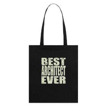 Best Architekt ever Architekt Geschenk - Stanley/Stella Bio-Stoffbeutel - Schwarz - Hinten