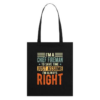 Chief Fire Officer - Stanley/Stella Organic Tote Bag - black - Back