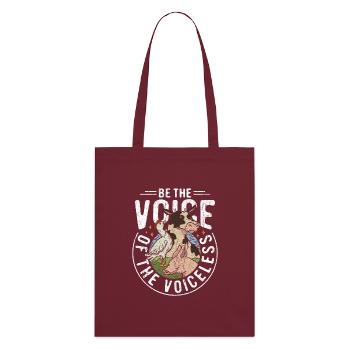 Droits des animaux Vegan Soyez la voix des sans-voix - Tote bag bio Stanley/Stella - bordeaux - Dos