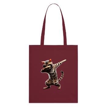 Dabbing Bengal Cat Animal Lover Dab Pets - Stanley/Stella Organic Tote Bag - burgundy - Back