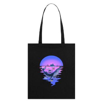 Animaux marins Mammifère marin Poisson Poisson Océan Fin - Tote bag bio Stanley/Stella - noir - Dos