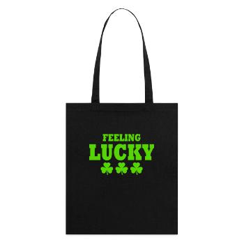 feeling lucky - Stanley/Stella Organic Tote Bag - black - Back