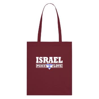 Israel - Stanley/Stella Organic Tote Bag - burgundy - Back