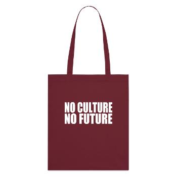 No culture no future - Stanley/Stella Bio-Stoffbeutel - Burgunderrot - Hinten