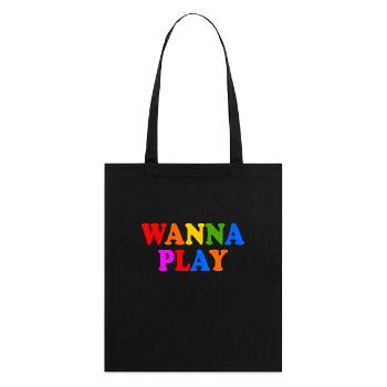 Wanna play - Stanley/Stella Bio-Stoffbeutel - Schwarz - Hinten