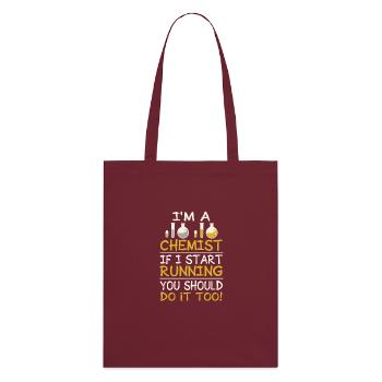 Chemist - Stanley/Stella Organic Tote Bag - burgundy - Back