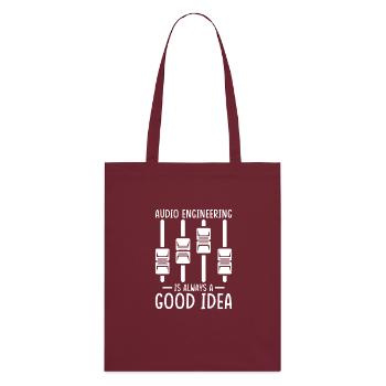 Audio Ingenieur Tontechniker Geschenk - Stanley/Stella Bio-Stoffbeutel - Burgunderrot - Hinten