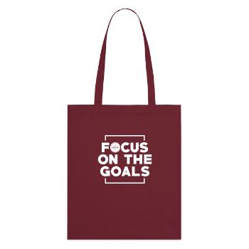 Motivation Success Focus Goals Saying - Stanley/Stella Organic Tote Bag - burgundy - Back