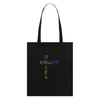Violent Words - Stanley/Stella Organic Tote Bag - black - Back