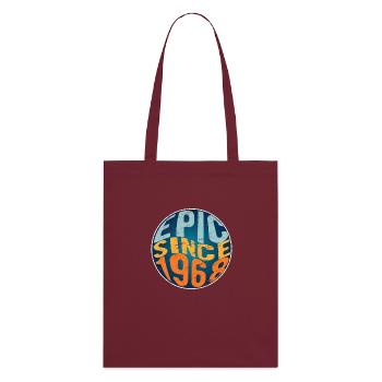Episch Seit 1968 - Stanley/Stella Bio-Stoffbeutel - Burgunderrot - Hinten