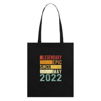 Anniversaire mai 2022 Épopée légendaire - Tote bag bio Stanley/Stella - noir - Dos