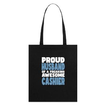 Fière épouse d’un sacré bon caissier - Tote bag bio Stanley/Stella - noir - Dos