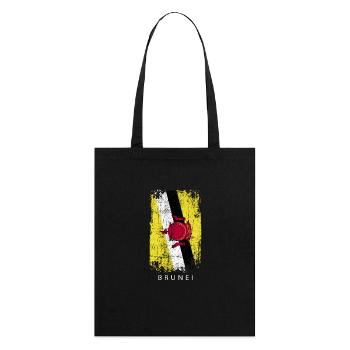 Souvenir Mit Der Landflagge Von Brunei - Stanley/Stella Bio-Stoffbeutel - Schwarz - Hinten