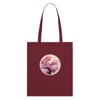 Cerisier en fleurs - Tote bag bio Stanley/Stella - bordeaux - Dos