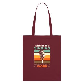 Chanteur né pour aller chanter - Tote bag bio Stanley/Stella - bordeaux - Dos