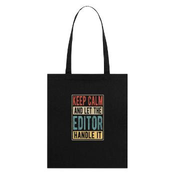 Editor Retro Geschenk - Stanley/Stella Bio-Stoffbeutel - Schwarz - Hinten