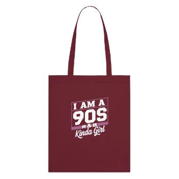 I'm a 90s R&B Kinda Girl - Stanley/Stella Organic Tote Bag - burgundy - Back