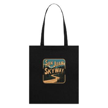 San Juan Skyway Adventure Along the Scenic - Stanley/Stella Organic Tote Bag - black - Back