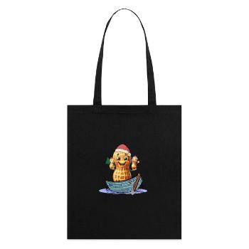 Marin aux arachides Père Noël Ahoy - Tote bag bio Stanley/Stella - noir - Dos