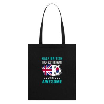 Moitié Britannique moitié Sud-Coréens - Tote bag bio Stanley/Stella - noir - Dos