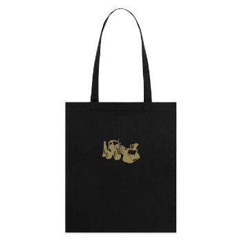 Baggerfahrer Bagger Frontlader Sprüche - Stanley/Stella Bio-Stoffbeutel - Schwarz - Hinten