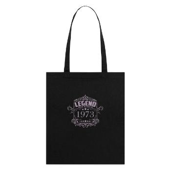 Année de naissance 1973 Dictons Vintage Ornements - Tote bag bio Stanley/Stella - noir - Dos