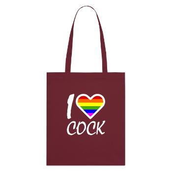 I love - Tote bag bio Stanley/Stella - bordeaux - Dos