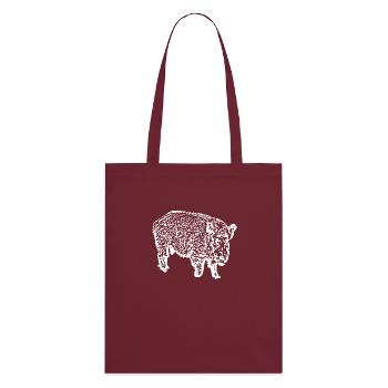 Wild boar Wild boar Pig Sow Pigs - Stanley/Stella Organic Tote Bag - burgundy - Back