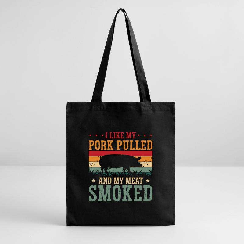 Pulled Pork BBQ I Like My Pork Pulled Grilled Meat Stanley/Stella Organic Tote Bag