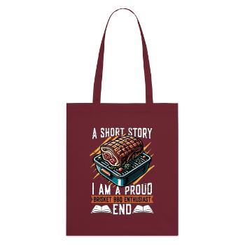 Poitrine de bœuf : une nouvelle : Je suis un amateur de viande - Tote bag bio Stanley/Stella - bordeaux - Dos