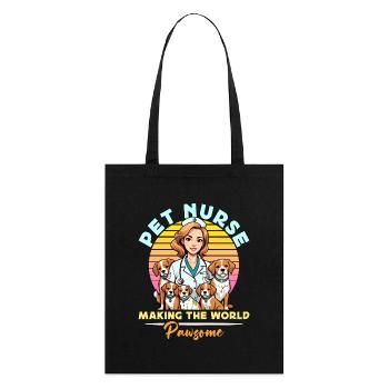 Infirmière vétérinaire Infirmière pour animaux de compagnie Faisant Amoureux des animaux - Tote bag bio Stanley/Stella - noir - Dos