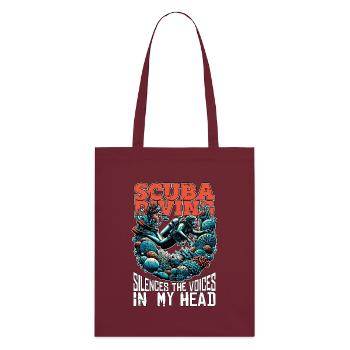 La plongée sous-marine fait taire les voix Sports nautiques - Tote bag bio Stanley/Stella - bordeaux - Dos